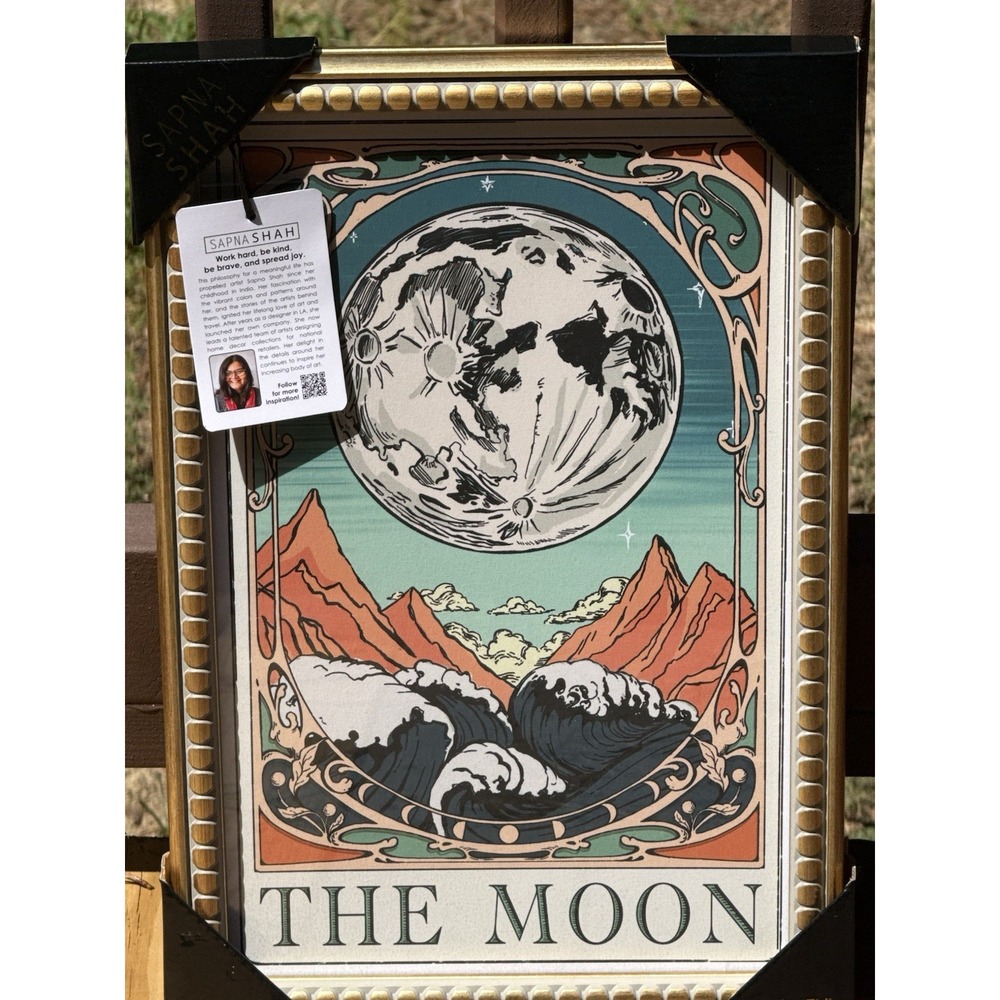 Sapna Shah – The Moon- 18"x12" Framed Wall Art Print